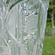 Cut glass vase in Art Deco style