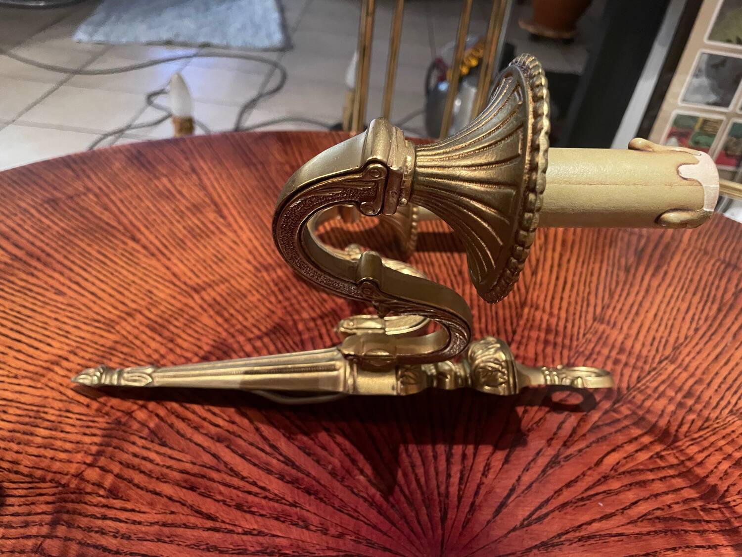 Paire applique bronze style empire design Péris Andreu