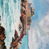 Oil on canvas sea