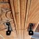 Art-deco wall showcase in raw oak