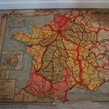 Geography school map - Armand Colin - France Railways