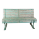 Antique French Park Benches Painted In Greenish Color From 1930s