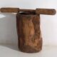 Large antique wabi-sabi style mortar and pestle (c.1920) #78