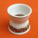 Art Nouveau  Coquetier diabolo godronné Porcelaine Blanche à décor de frise