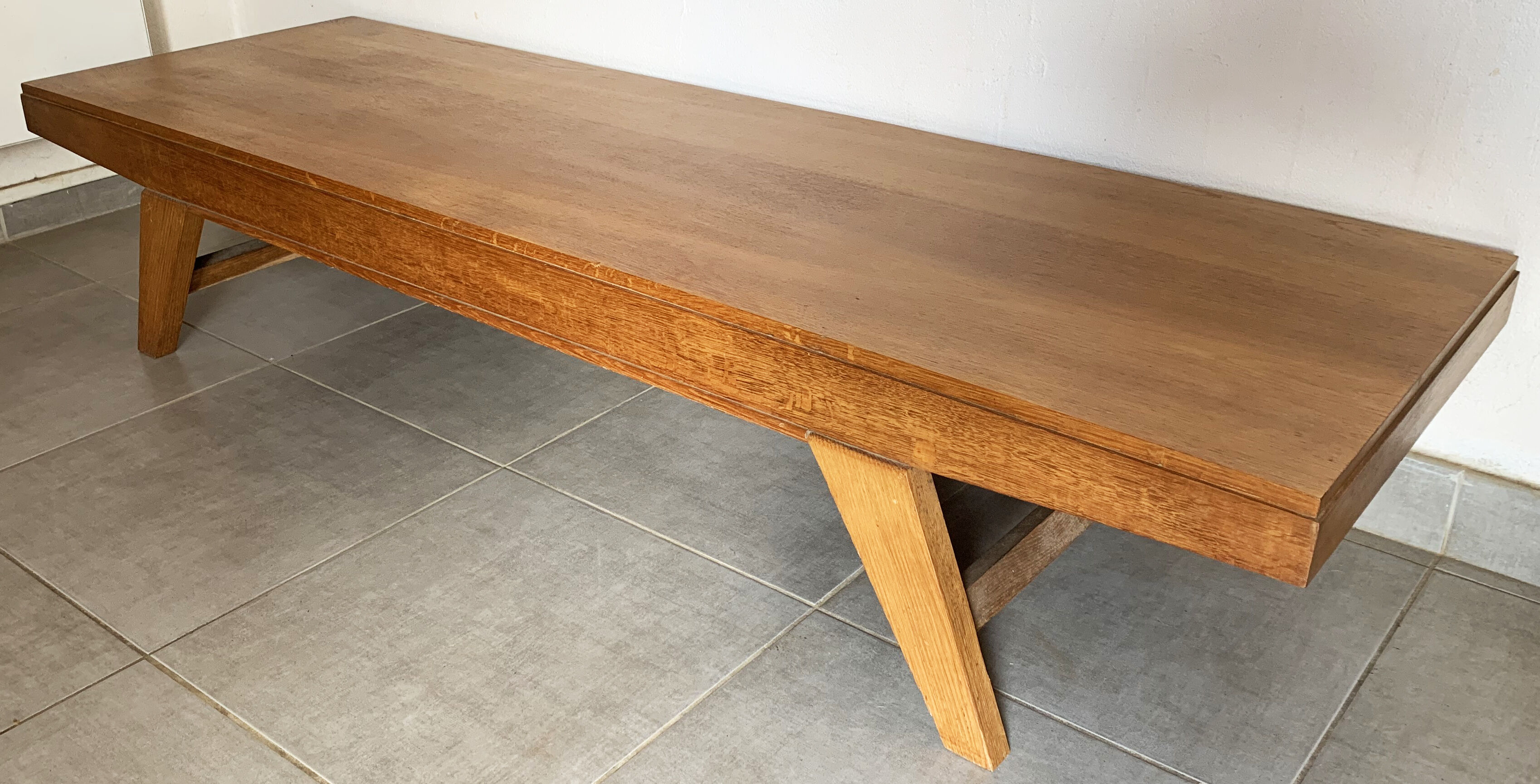 Vintage coffee table from the 60s in oak