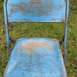 Folding metal chairs