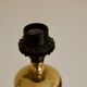 Pair of tall mid-century Swedish brass bobbin lamps by Aneta