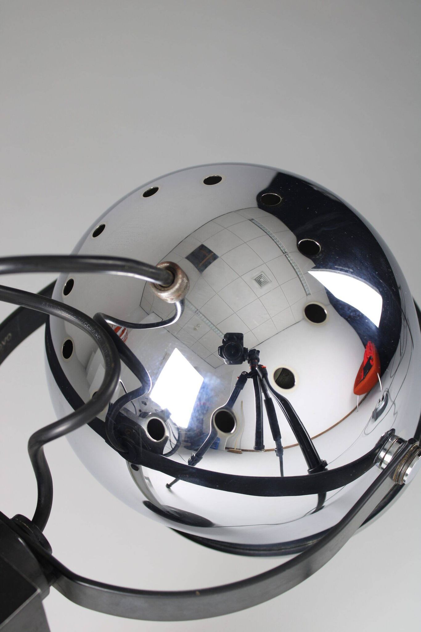 Silver Trepiù table lamp by Gae Aulenti & Livio Castiglioni for Stilnovo, 1971