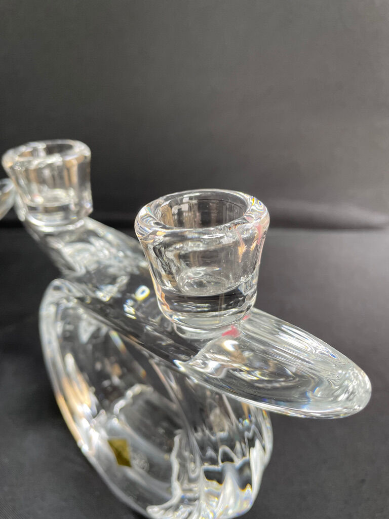 Vannes le Châtel - Candle holders with 2 lights (2) - Cristal