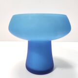 Pair of Cyan Murano Cased Glass Vases by Carlo Moretti, Italy