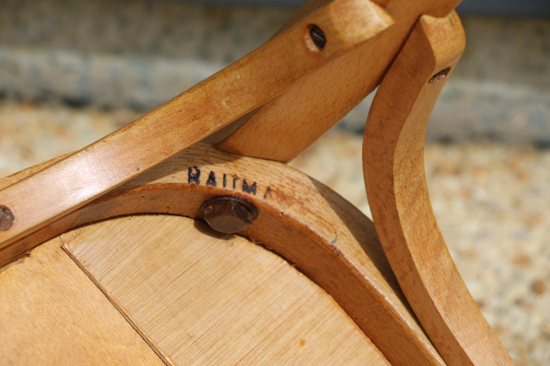 5 Baumann chairs No. 19 in light beech.