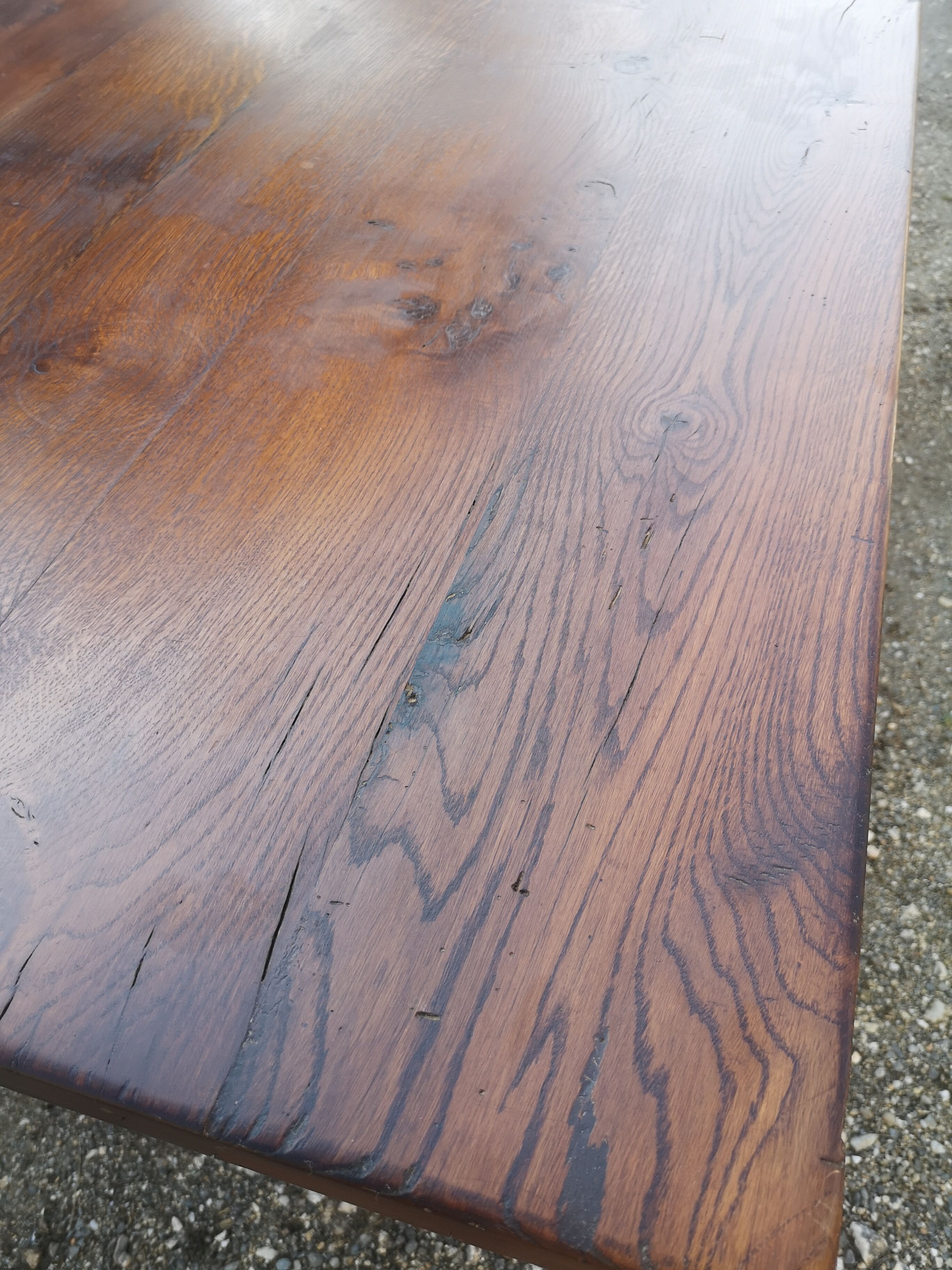 Solid oak farmhouse table
