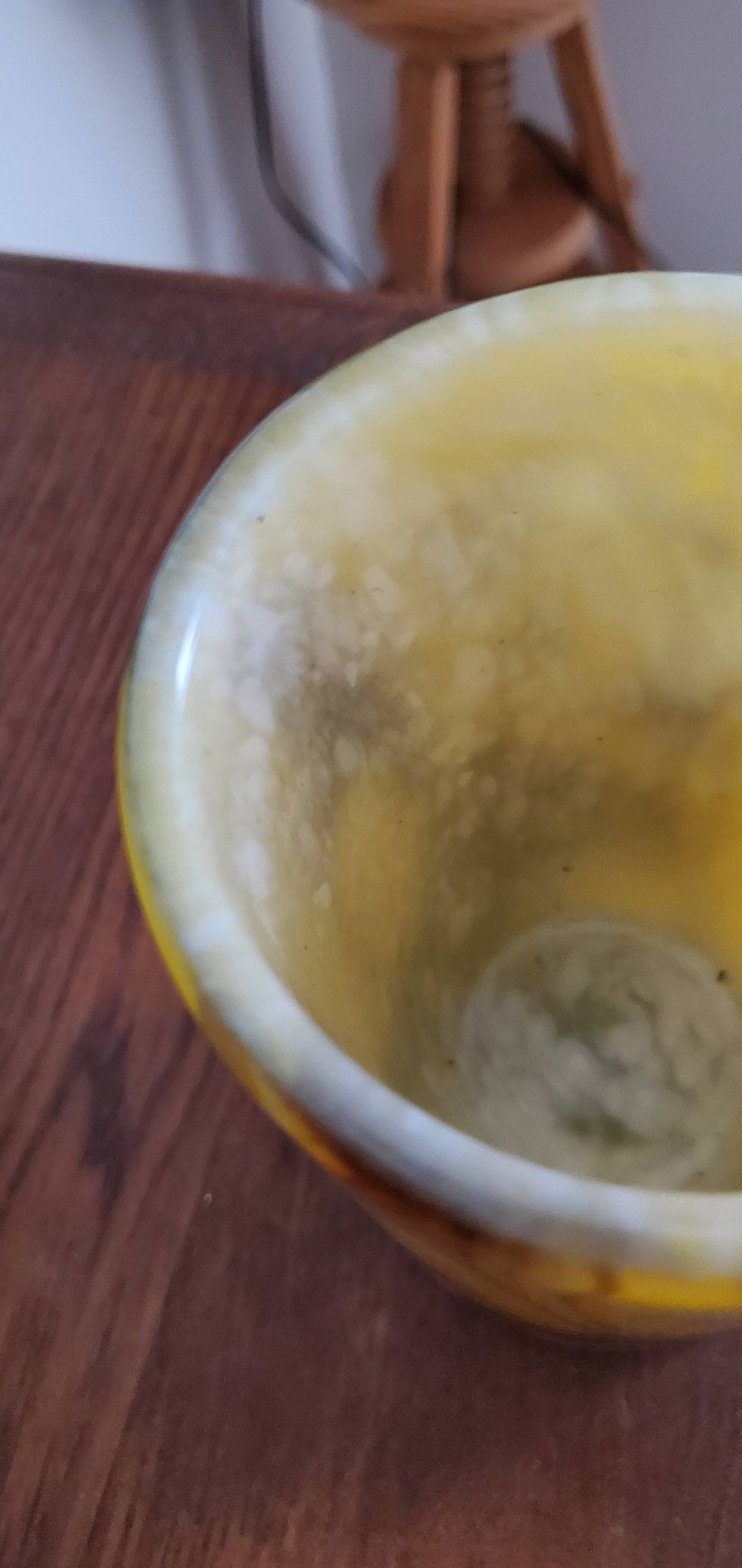 Yellow glass vase