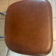 Set of 2 brown faux leather chairs – 1970s – vintage