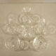 6 old glass champagne glasses