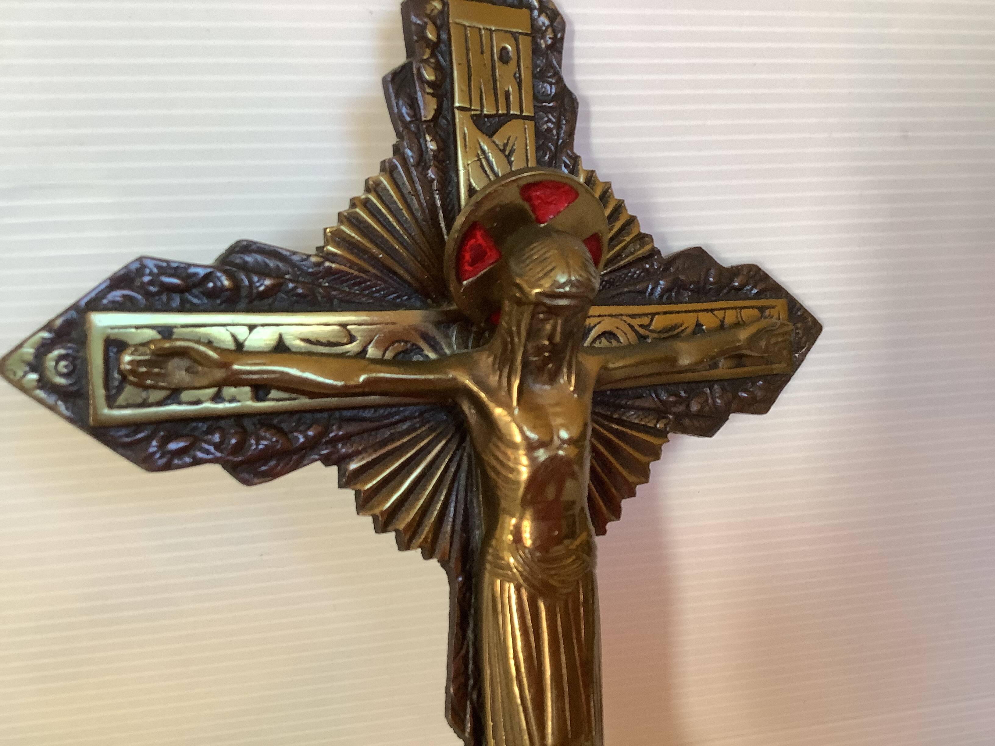 Old brass crucifix
