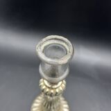 Bougeoir en verre eglomisé XIXe 19e