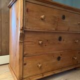 commode ancienne en pin massif