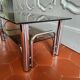 70s chrome and smoked glass coffee table