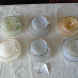 6 cups arcopal iridescent opalesquin harlequin