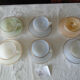 6 cups arcopal iridescent opalesquin harlequin