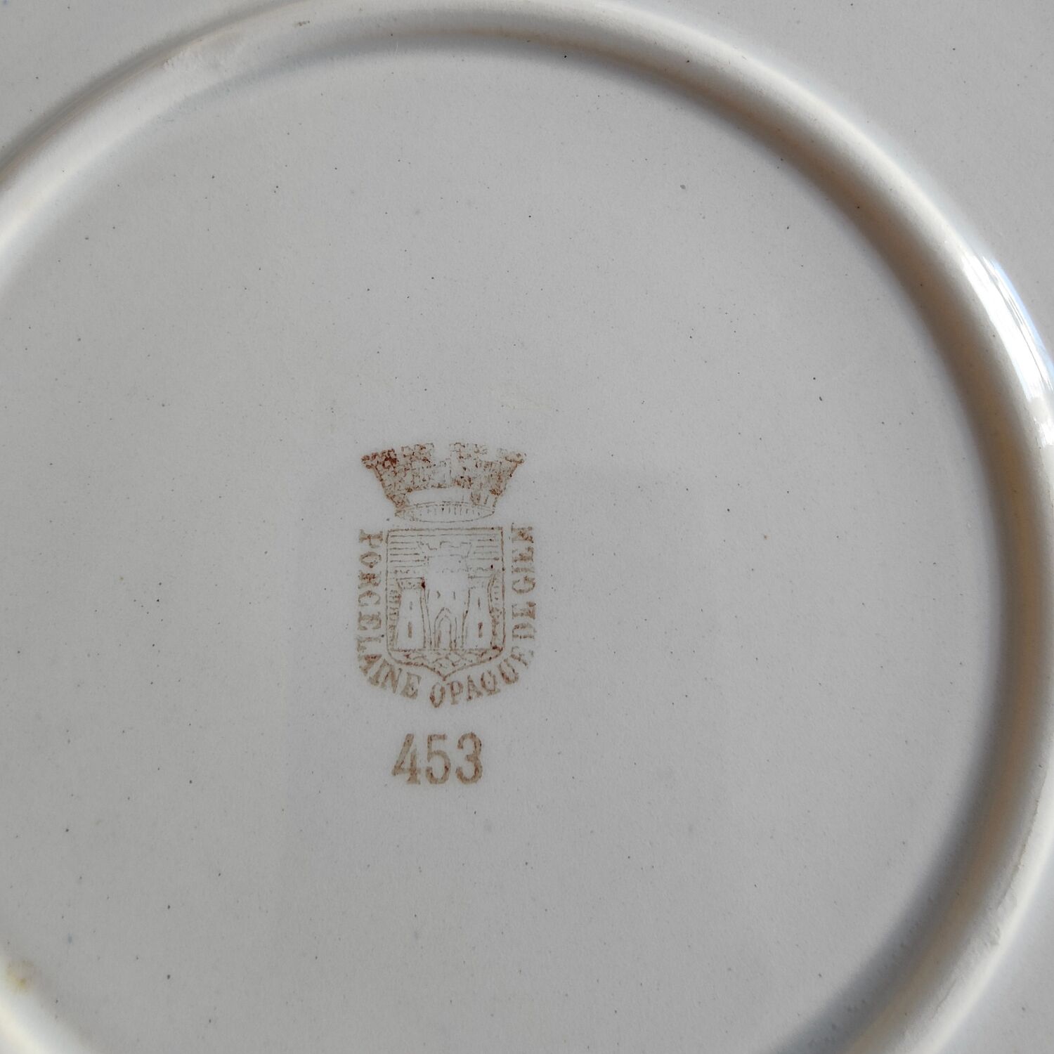 Large flat round flat Gien