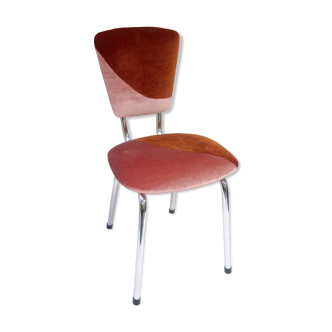 Two-tone velvet chair