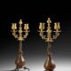 Pair of Japanese-style Candelabra by Ferdinand Barbedienne and Edouard Lievre.