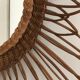 Rattan mirror 80 cm in diameter - vintage 1960