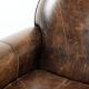 Armchair made of comfortable sheepskin leather in Art Deco design