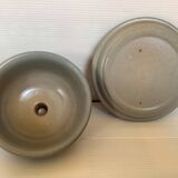 Bell-shaped butter dish in stoneware