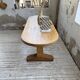 Brutalist pine oval table