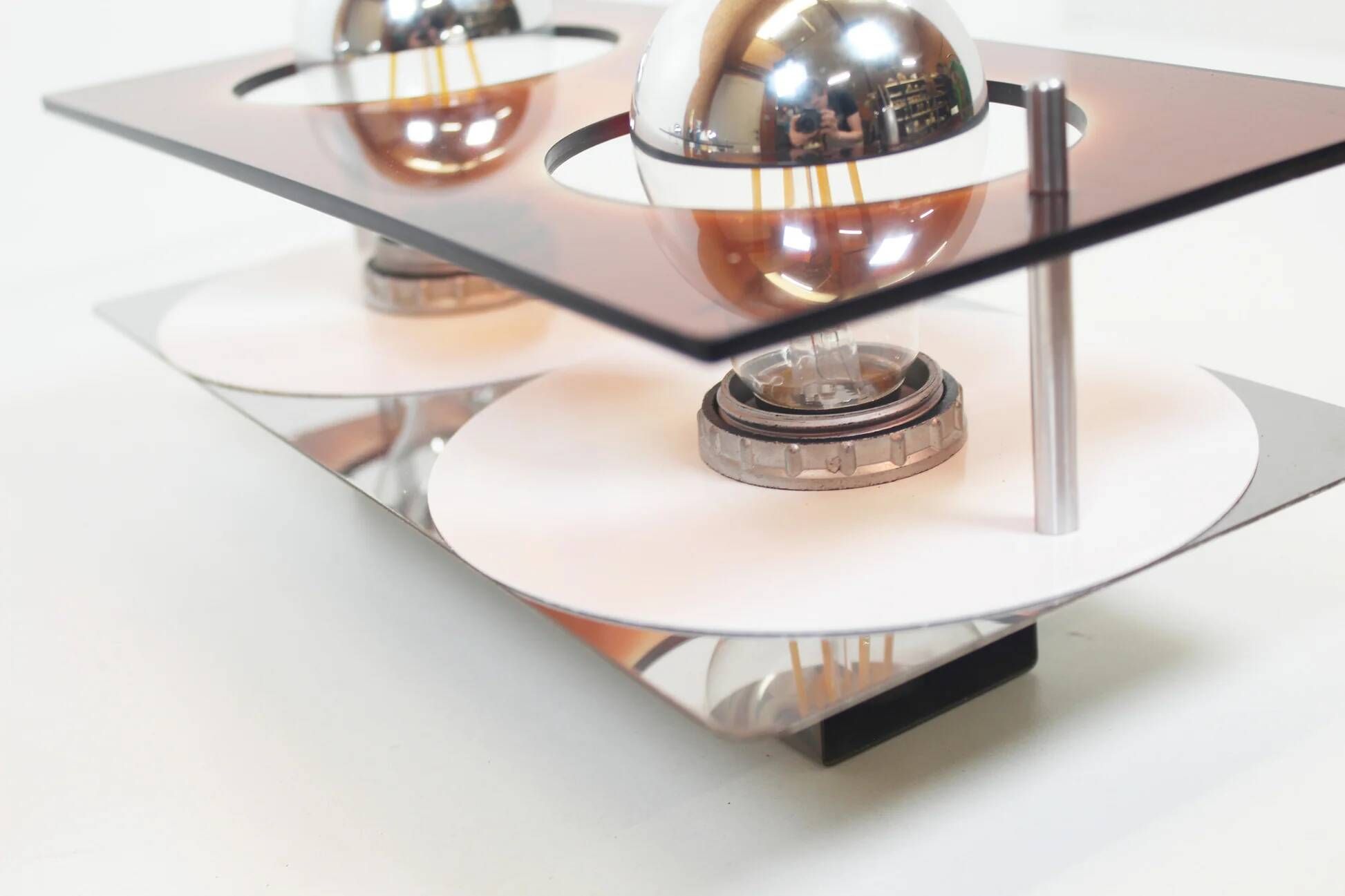 Pair of acrylic wall lamps by Jocelyne Trocmé for Galerie Oxar – Model 'Disco'