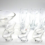 Angelo Mangiarotti for Cristallerie Il Colle 1970s drinking set