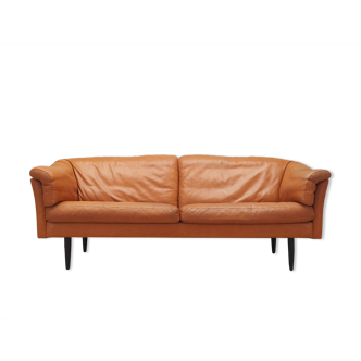 Leather sofa, danish design, 1960s, production: denmark
