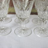 8 glasses with semi-crystal stems