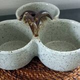 Serviteur à apéritif en grès gris vintage signé Austruy
