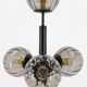 1980s Brass and Glass Floor Lamp, Restored
