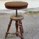 Tabouret de piano rond réglable Napoléon III