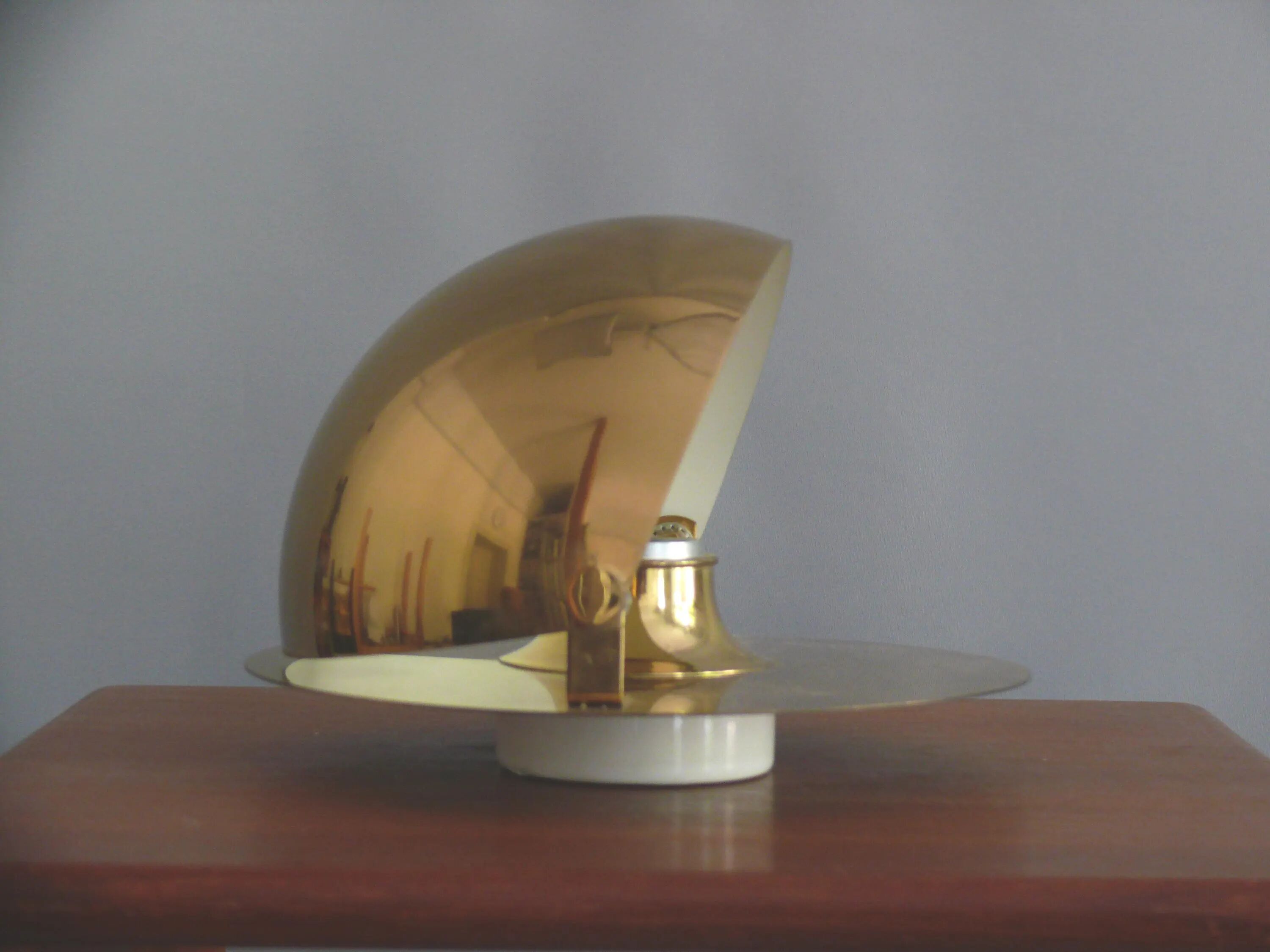 Applique murale en laiton Cosack Eclipse, pièce rare des années 1980, style tulipe, époque Panton, style Space Age.