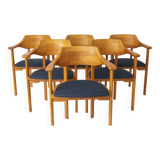 6 chaises vintage 1960, Ansager Møbler, Danois
