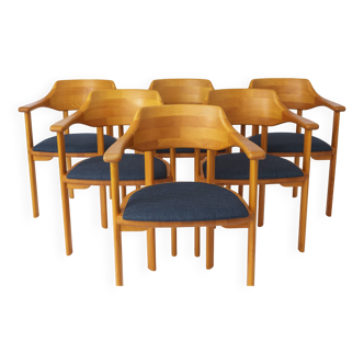 6 Vintage Chairs 1960s, Ansager Møbler, Danish