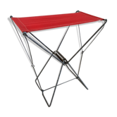 Tabouret nomade pliant de camping rouge