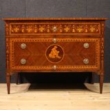 Italian inlaid chest of drawers in Louis XVI style
