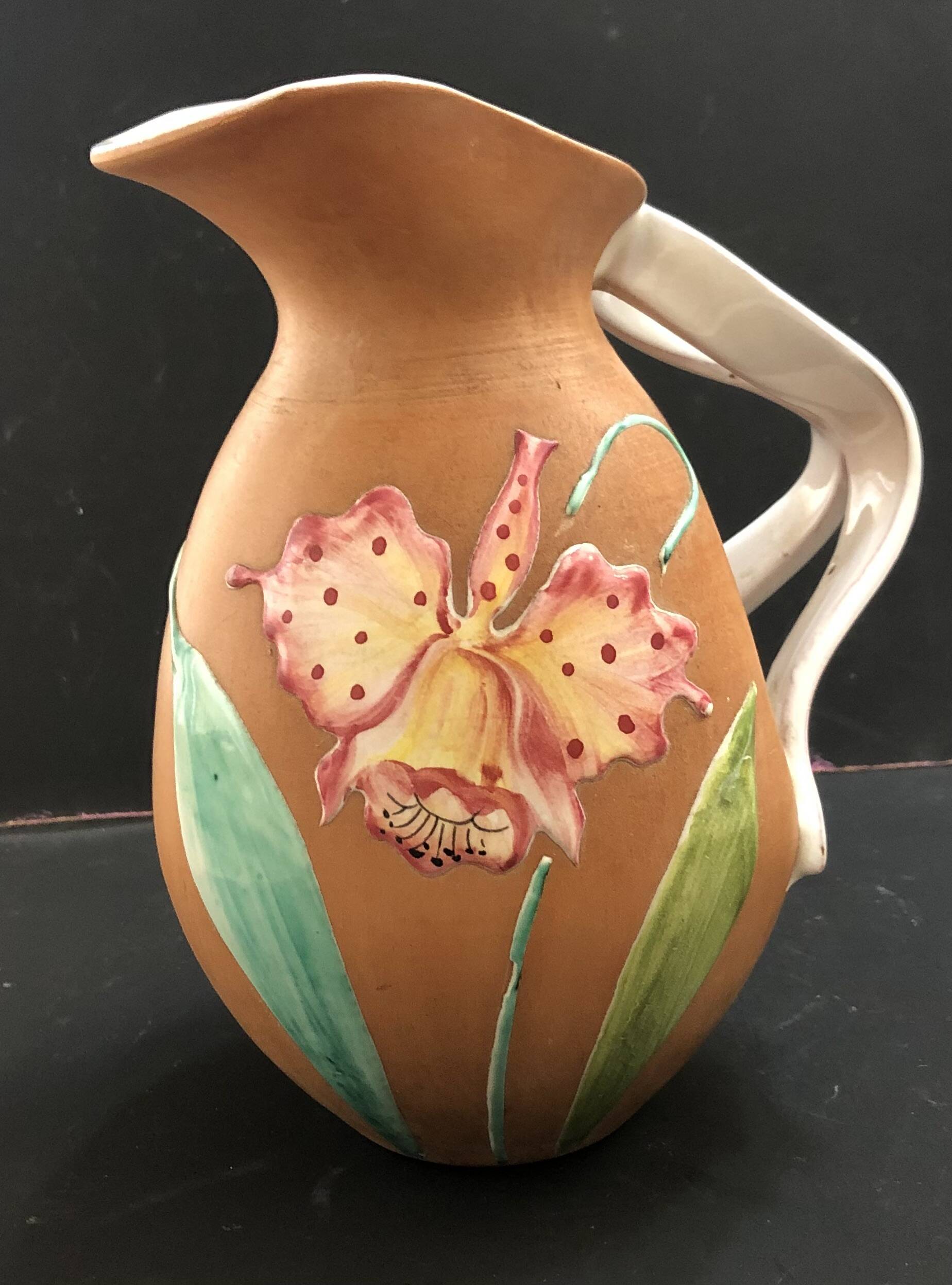 Ceramic pitcher vase by Fiamma, Italy