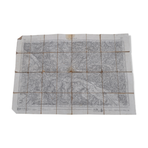 Carte géographique sur toile La