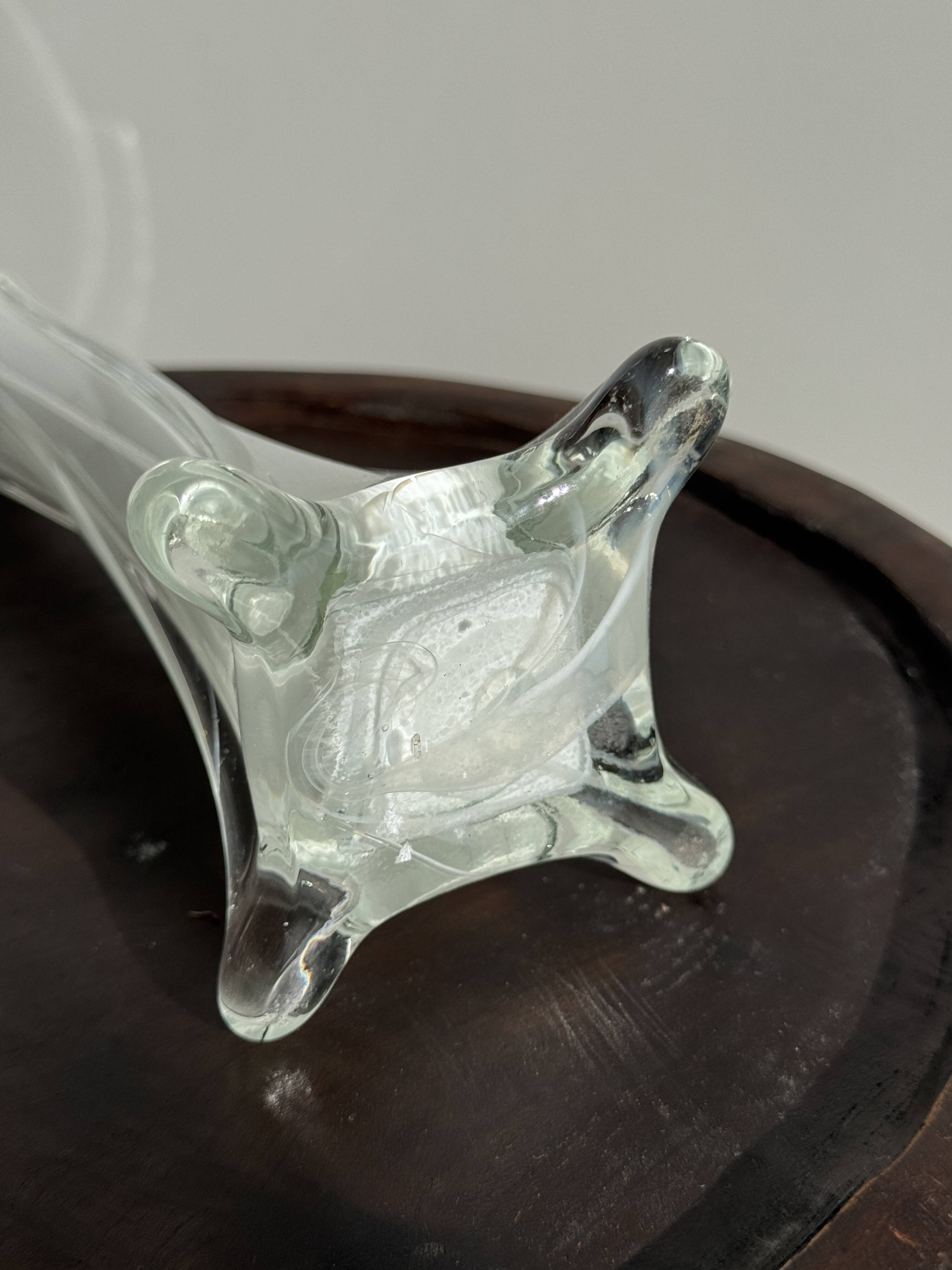 White glass bud vase