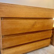 Wooden drawer chest in the style of Maison Regain, 1980s.