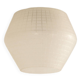 Frosted glass ceiling lamp with block pattern by brüne, 1960s