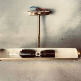 Industrial style aged brass wall art picture light